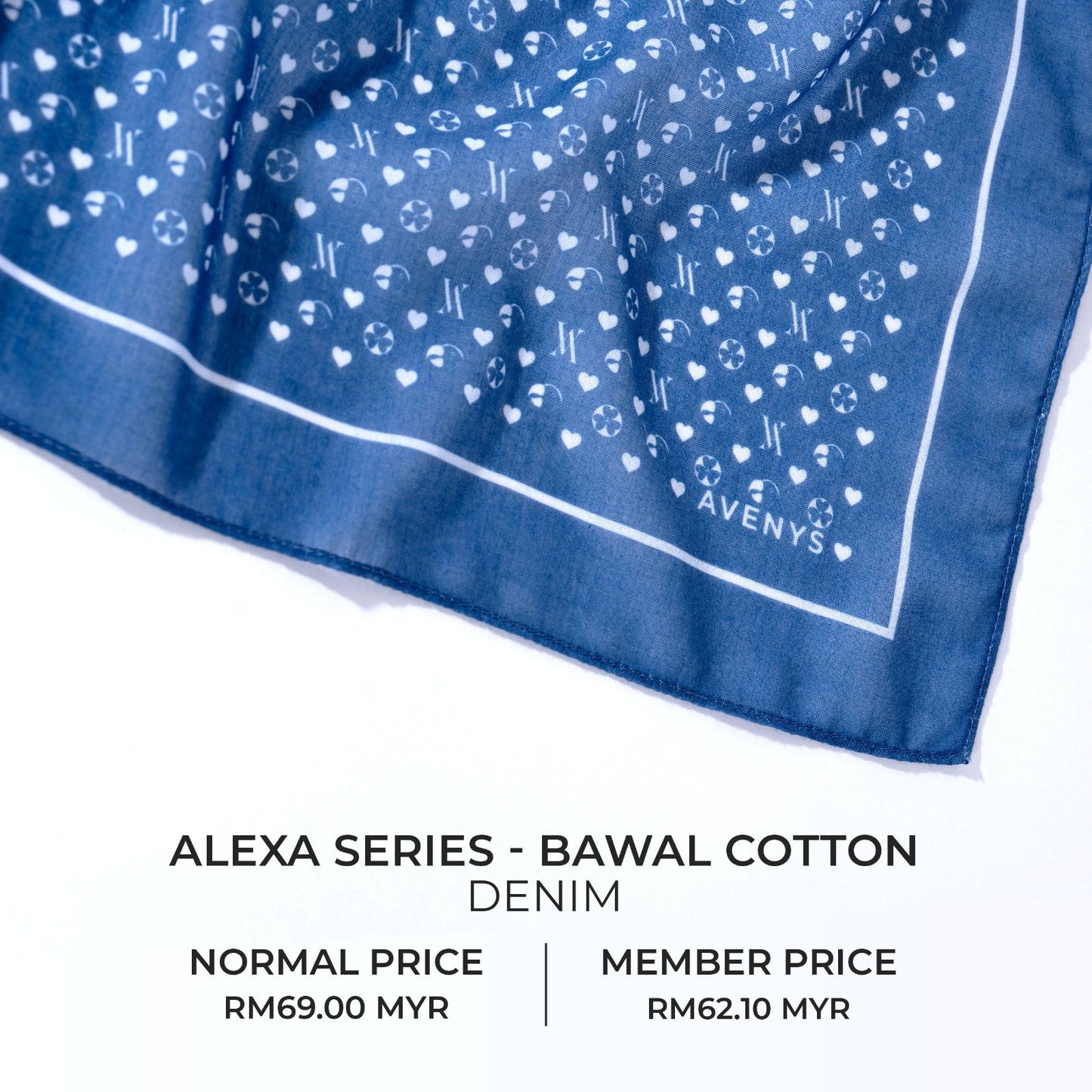 Monogram ALEXA Series - Denim (Bawal Cotton)