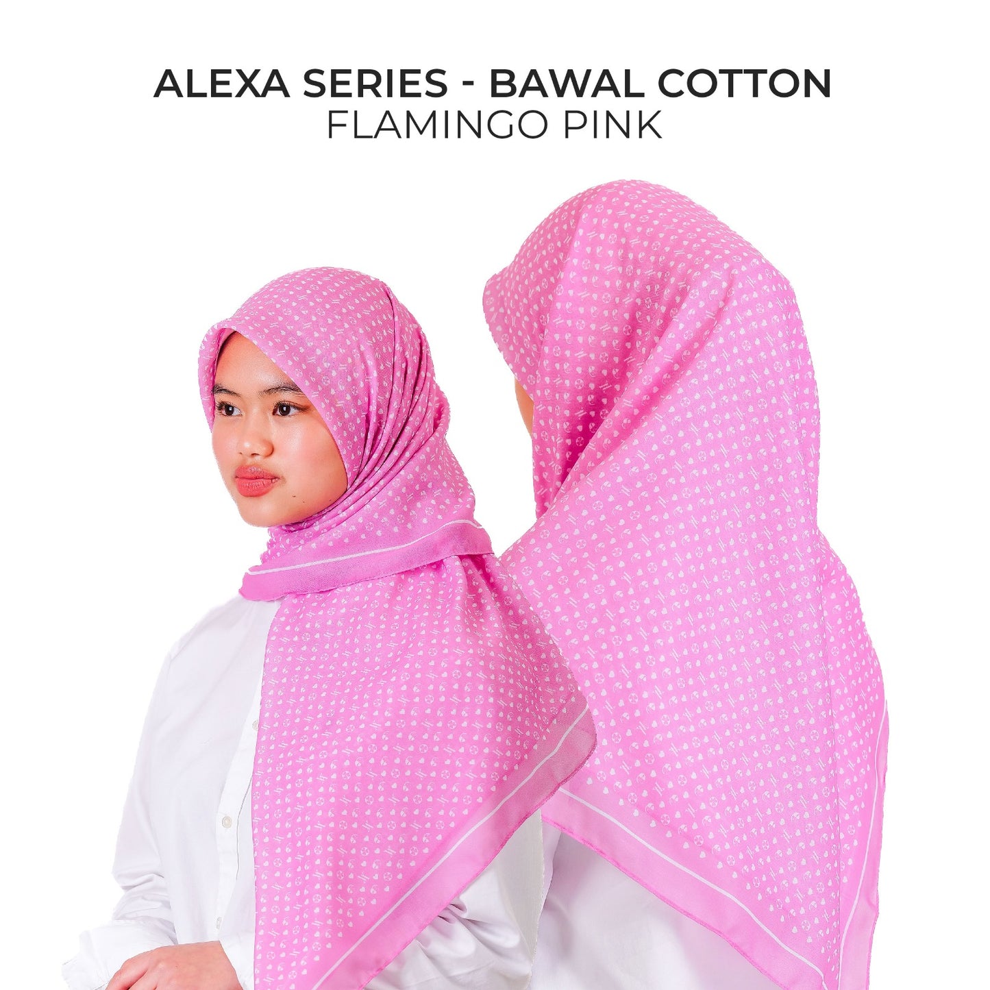 Monogram ALEXA Series - Flamingo Pink (Bawal Cotton)