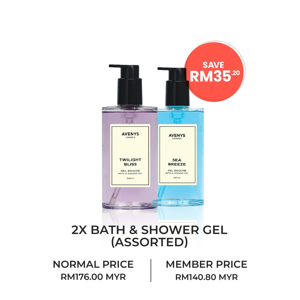 AVENYS Bath & Shower Gel Combo