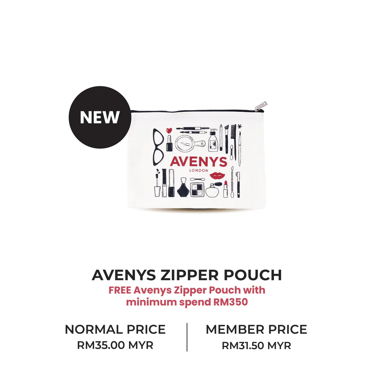 AVENYS Zipper Pouch